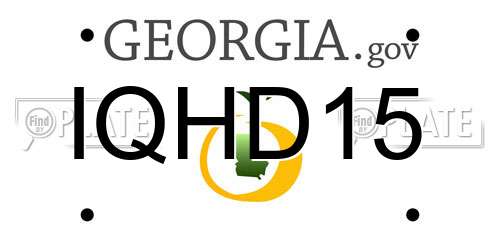 IQHD15 Georgia License Plate