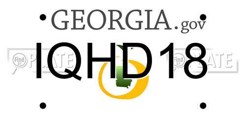 IQHD18 Georgia License Plate