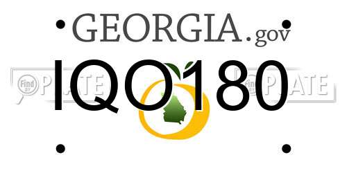 IQO180 Georgia License Plate