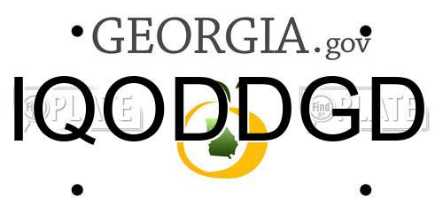 IQODDGD Georgia License Plate