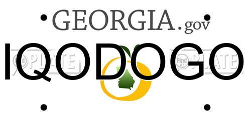 IQODOGO Georgia License Plate