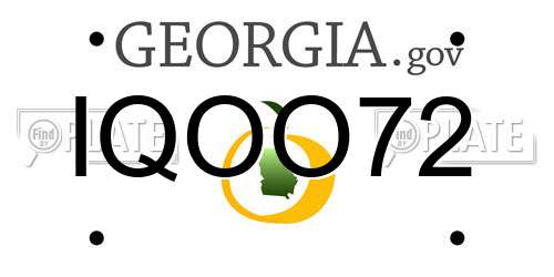 IQOO72 Georgia License Plate