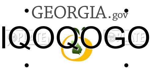 IQOQOGO Georgia License Plate