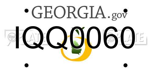 IQQ0060 Georgia License Plate