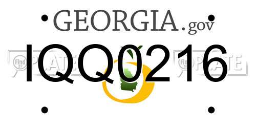 IQQ0216 Georgia License Plate