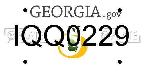 IQQ0229 Georgia License Plate
