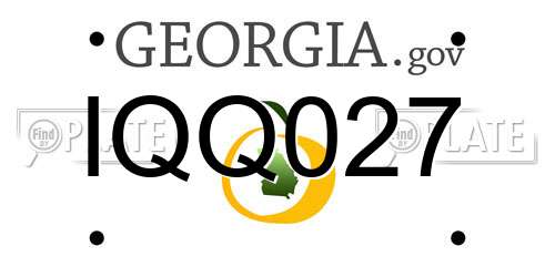 IQQ027 Georgia License Plate