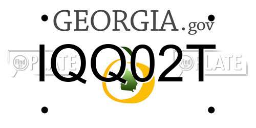 IQQ02T Georgia License Plate