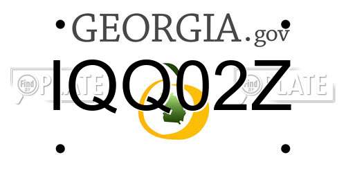 IQQ02Z Georgia License Plate