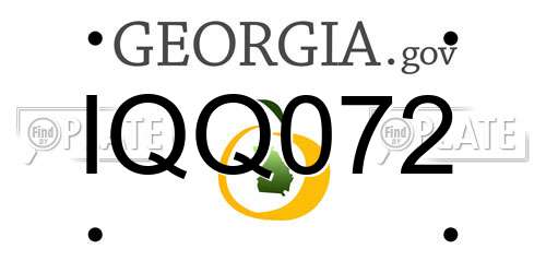 IQQ072 Georgia License Plate