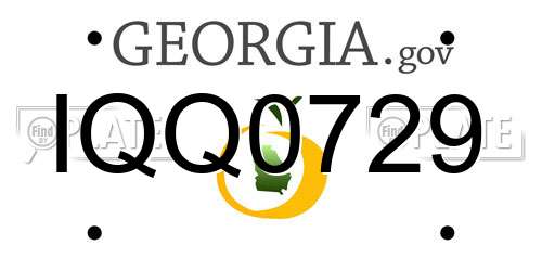 IQQ0729 Georgia License Plate