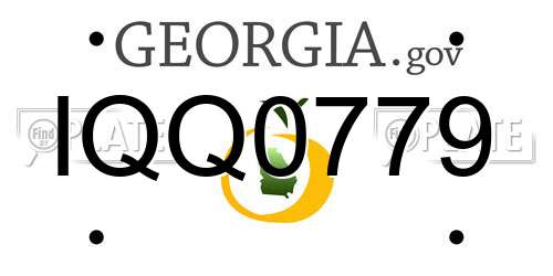 IQQ0779 Georgia License Plate
