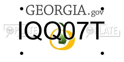 IQQ07T Georgia License Plate