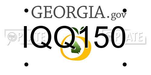 IQQ150 Georgia License Plate