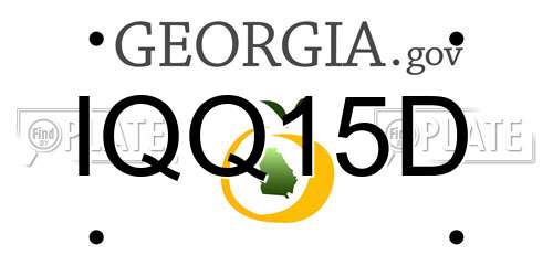 IQQ15D Georgia License Plate