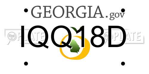 IQQ18D Georgia License Plate
