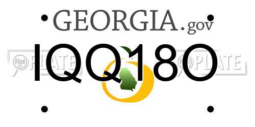 IQQ18O Georgia License Plate