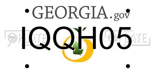 IQQH05 Georgia License Plate
