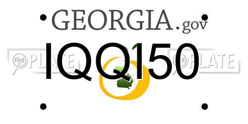 IQQI50 Georgia License Plate