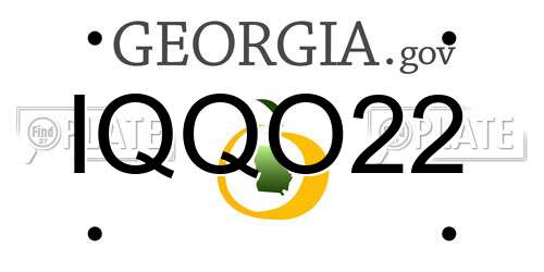 IQQO22 Georgia License Plate