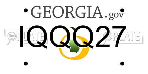 IQQQ27 Georgia License Plate