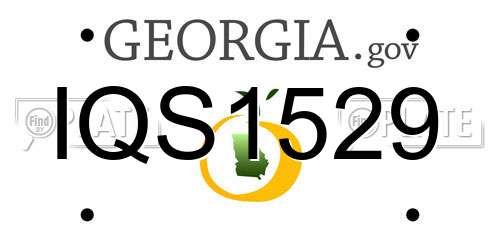 IQS1529 Georgia License Plate