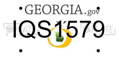 IQS1579 Georgia License Plate