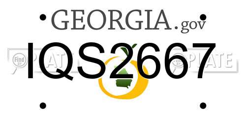 IQS2667 Georgia License Plate