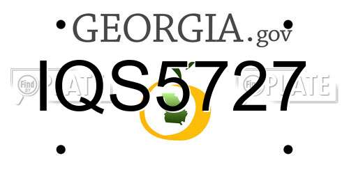 IQS5727 Georgia License Plate