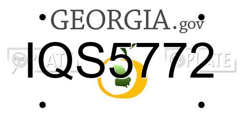 IQS5772 Georgia License Plate