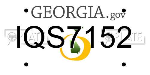 IQS7152 Georgia License Plate