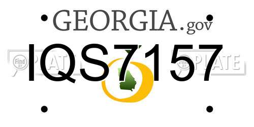 IQS7157 Georgia License Plate