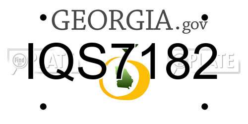 IQS7182 Georgia License Plate
