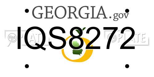 IQS8272 Georgia License Plate