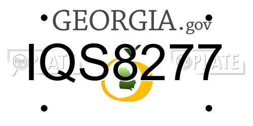 IQS8277 Georgia License Plate