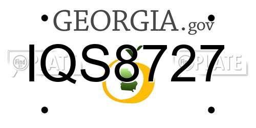 IQS8727 Georgia License Plate