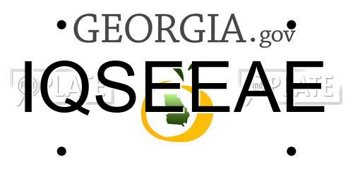 IQSEEAE Georgia License Plate