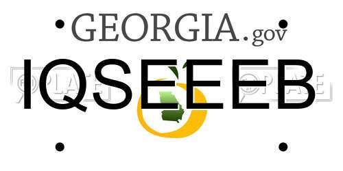 IQSEEEB Georgia License Plate