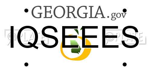 IQSEEES Georgia License Plate