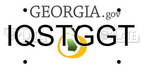 IQSTGGT Georgia License Plate