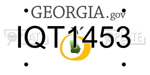 IQT1453 Georgia License Plate