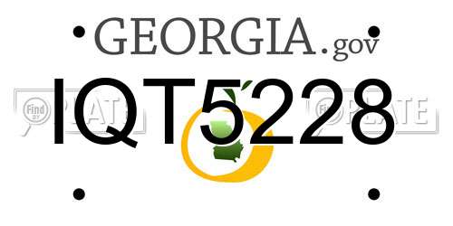 IQT5228 Georgia License Plate