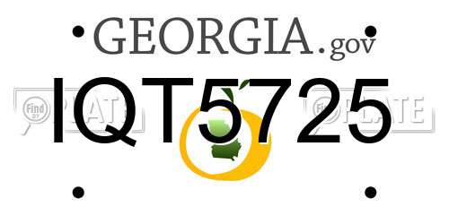 IQT5725 Georgia License Plate
