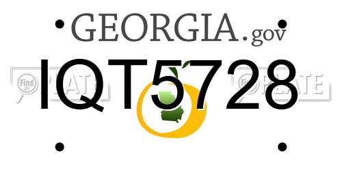 IQT5728 Georgia License Plate