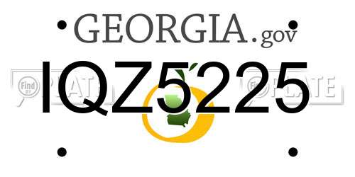 IQZ5225 Georgia License Plate