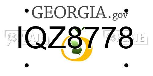 IQZ8778 Georgia License Plate