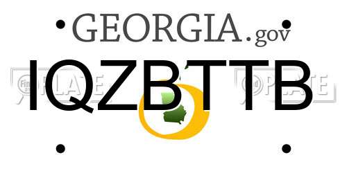 IQZBTTB Georgia License Plate