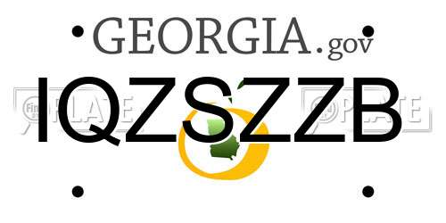 IQZSZZB Georgia License Plate