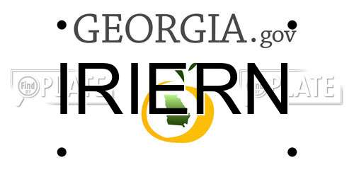 IRIERN Georgia License Plate
