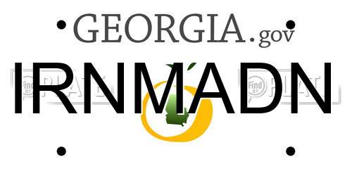 IRNMADN Georgia License Plate